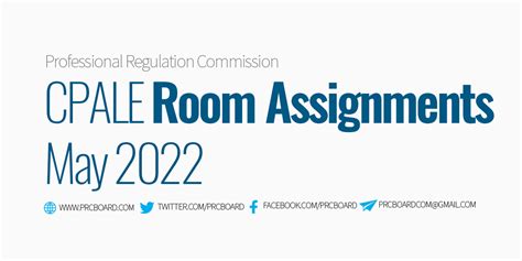 ROOM ASSIGNMENTS: May 2022 Certified Public .
